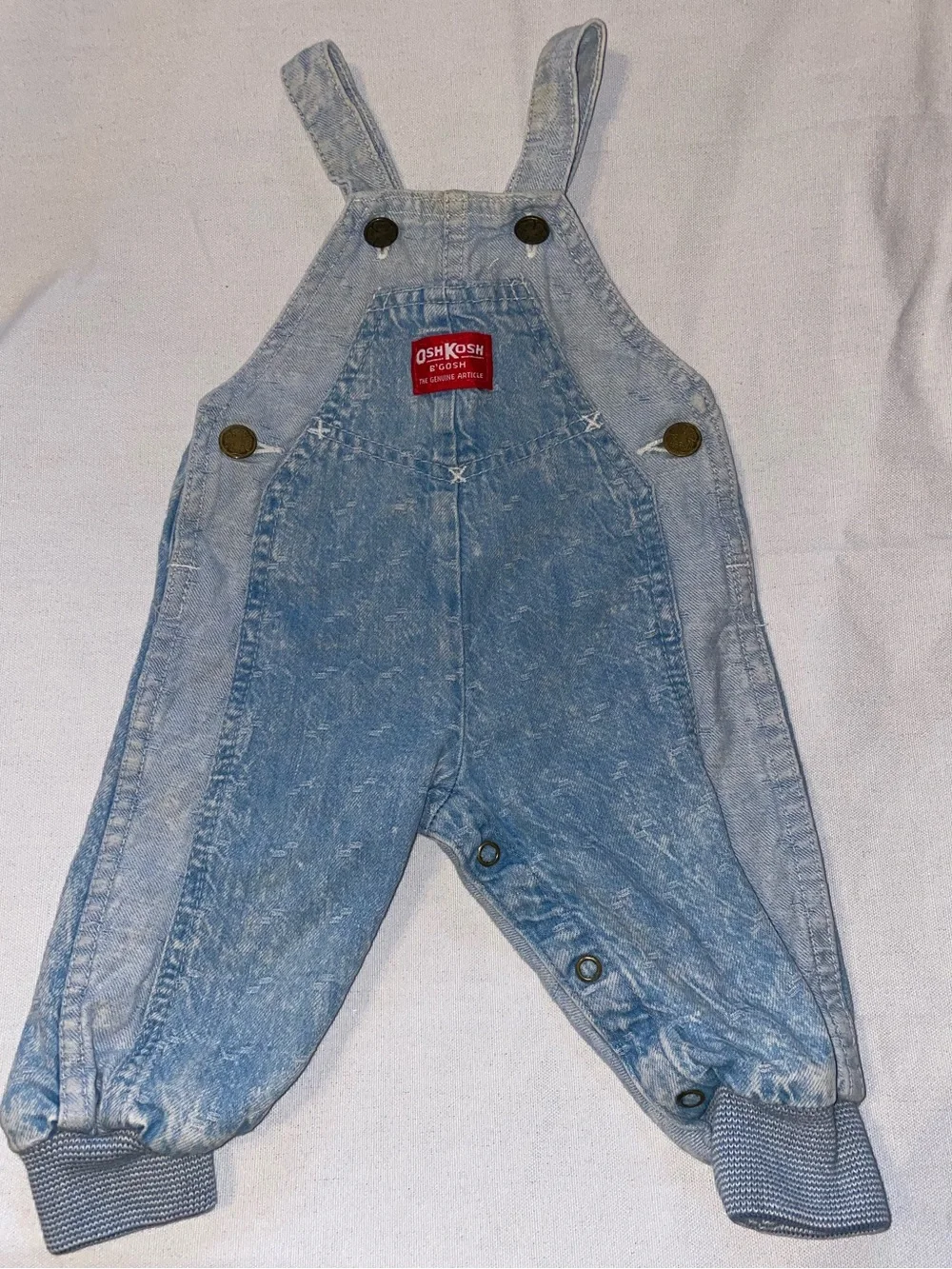 90s Vintage OshKosh Overalls Acid Wash 6-9 Months